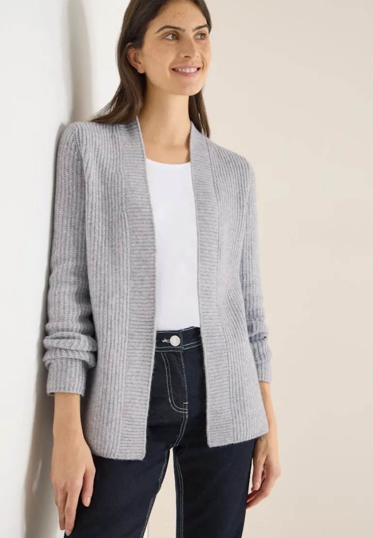 Offener Cosy Cardigan luna grey melange