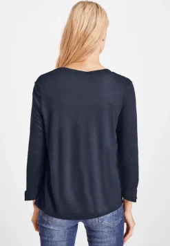 Offene Shirtjacke deep blue