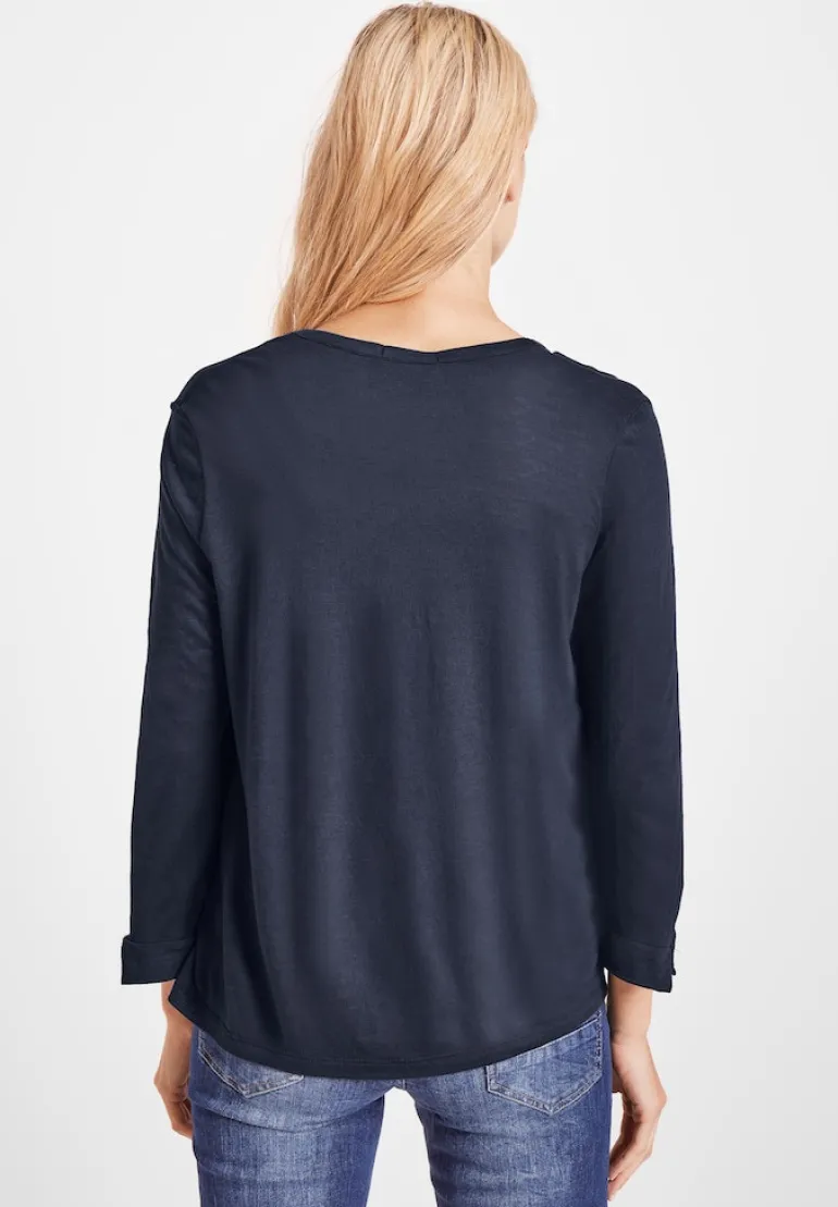 Offene Shirtjacke deep blue