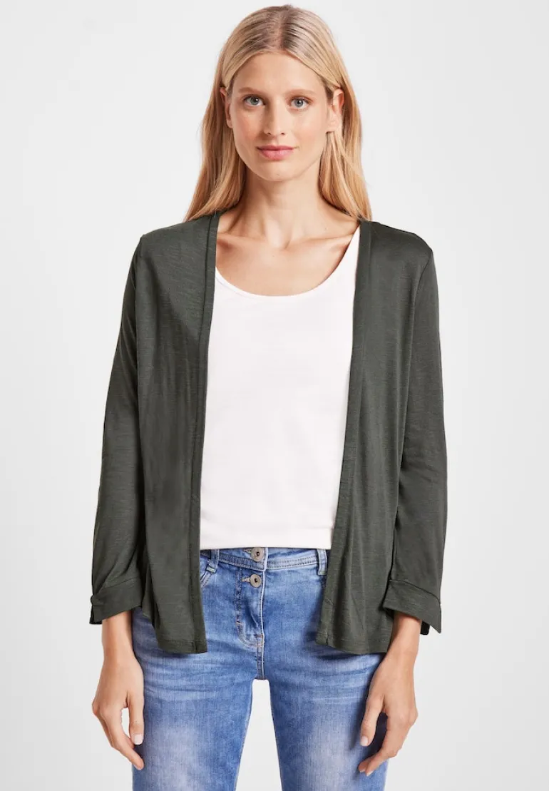Offene Shirtjacke easy khaki