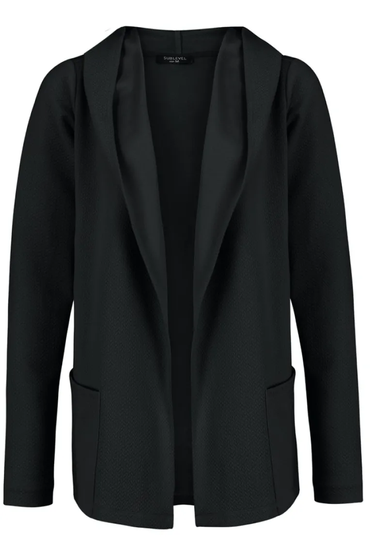 offene Sweatjacke black