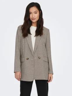 ONLADISON L/S CHECK BLAZER TLR OS NOOS white sand