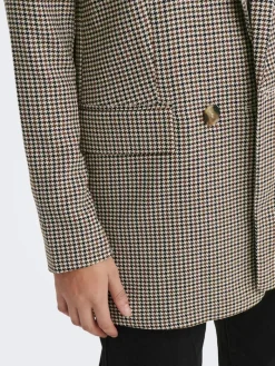 ONLADISON L/S CHECK BLAZER TLR OS NOOS white sand