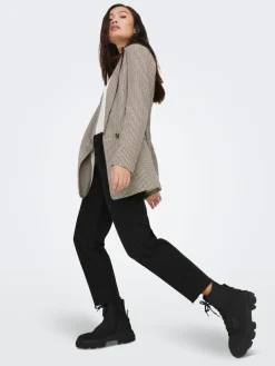 ONLADISON L/S CHECK BLAZER TLR OS NOOS white sand