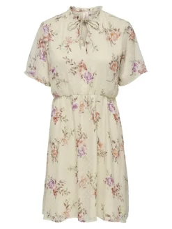 ONLAIDA ELISA SS DRESS LIFE WVN cannoli cream