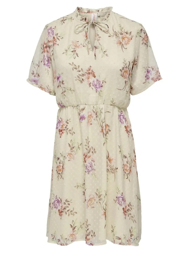 ONLAIDA ELISA SS DRESS LIFE WVN cannoli cream