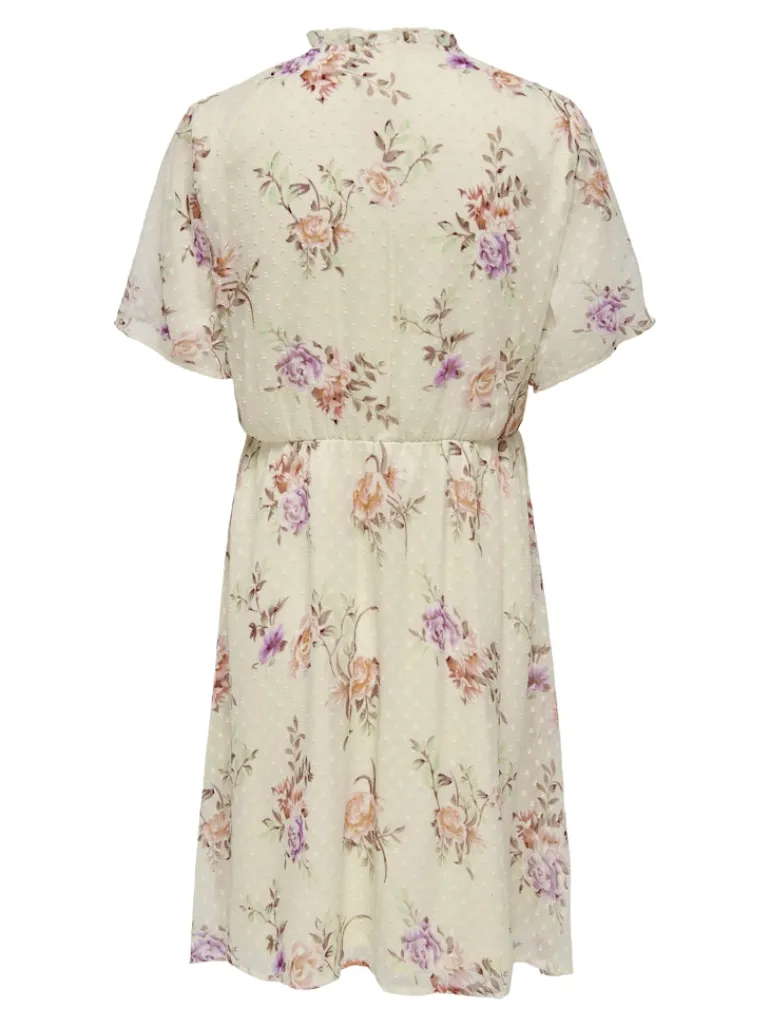 ONLAIDA ELISA SS DRESS LIFE WVN cannoli cream