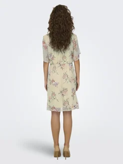 ONLAIDA ELISA SS DRESS LIFE WVN cannoli cream