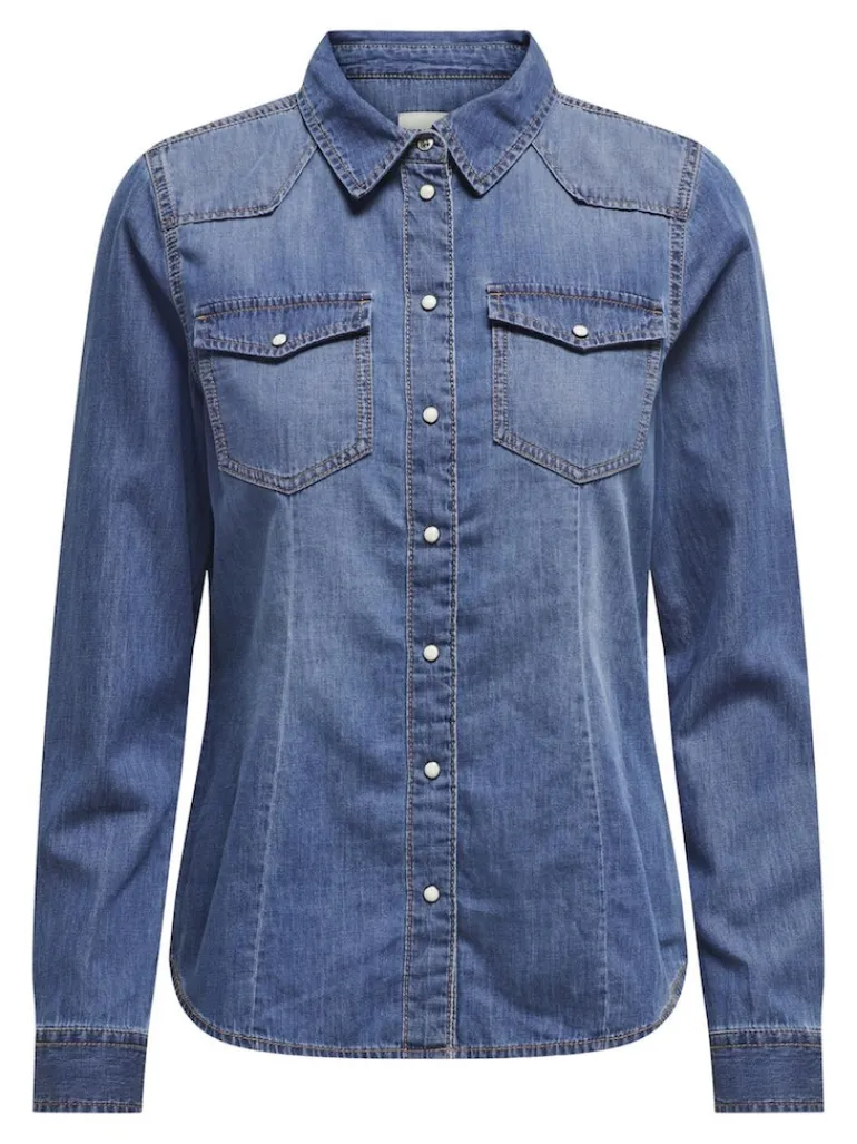 ONLALEXA L/S DNM SHIRT ANA NOOS medium blue denim2