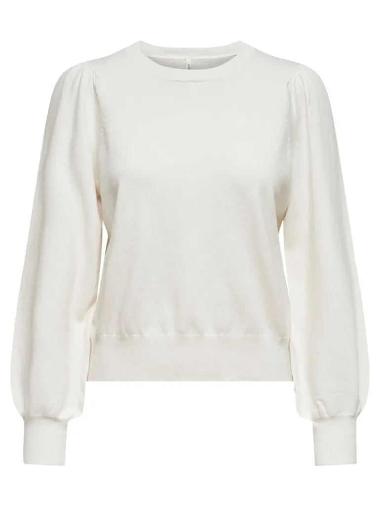 ONLALEXA PUFF L/S PULLOVER KNT cloud dancer