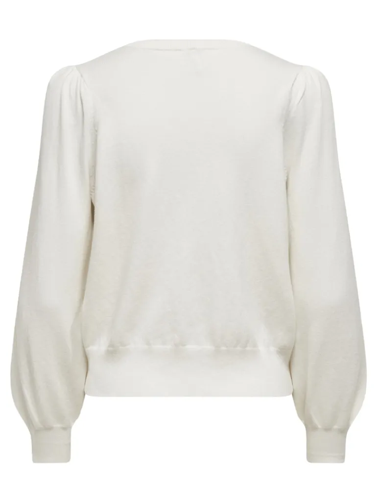 ONLALEXA PUFF L/S PULLOVER KNT cloud dancer