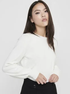 ONLALEXA PUFF L/S PULLOVER KNT cloud dancer