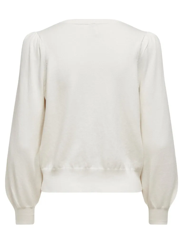 ONLALEXA PUFF L/S PULLOVER KNT cloud dancer