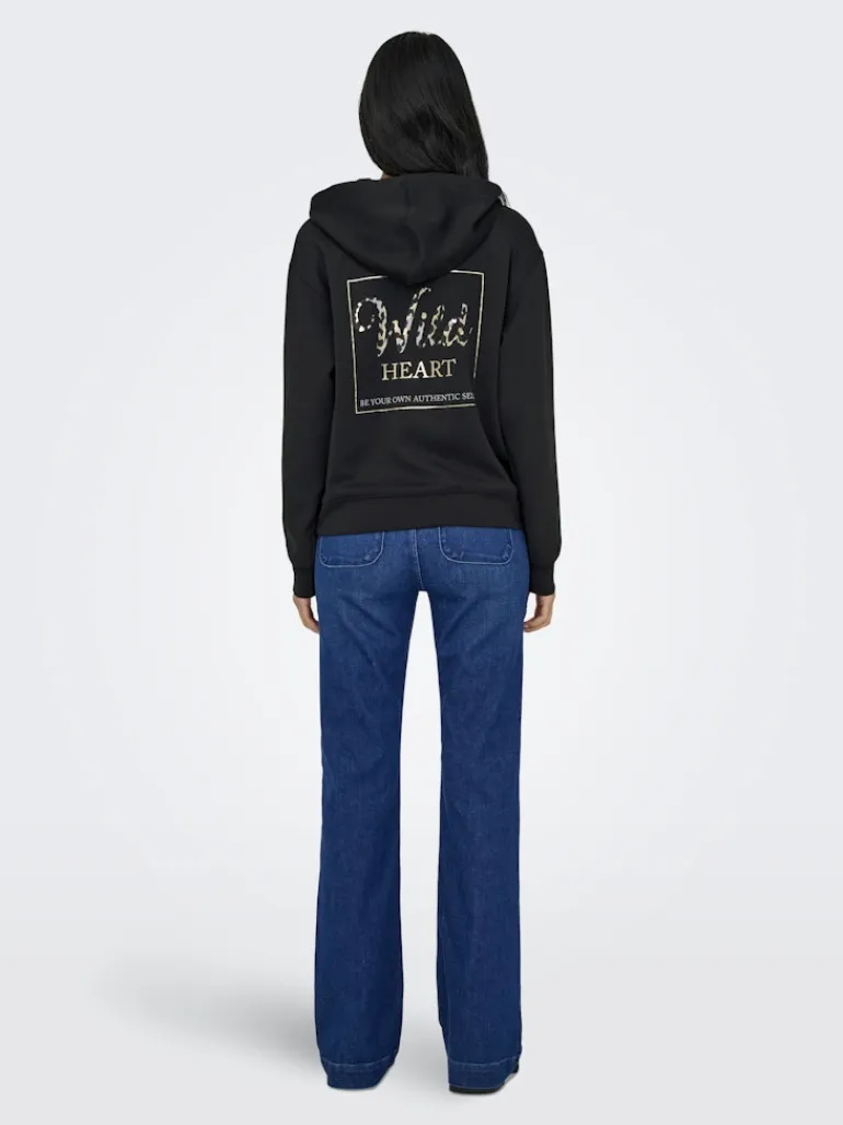ONLALINA L/S PRINT HOOD SWT black
