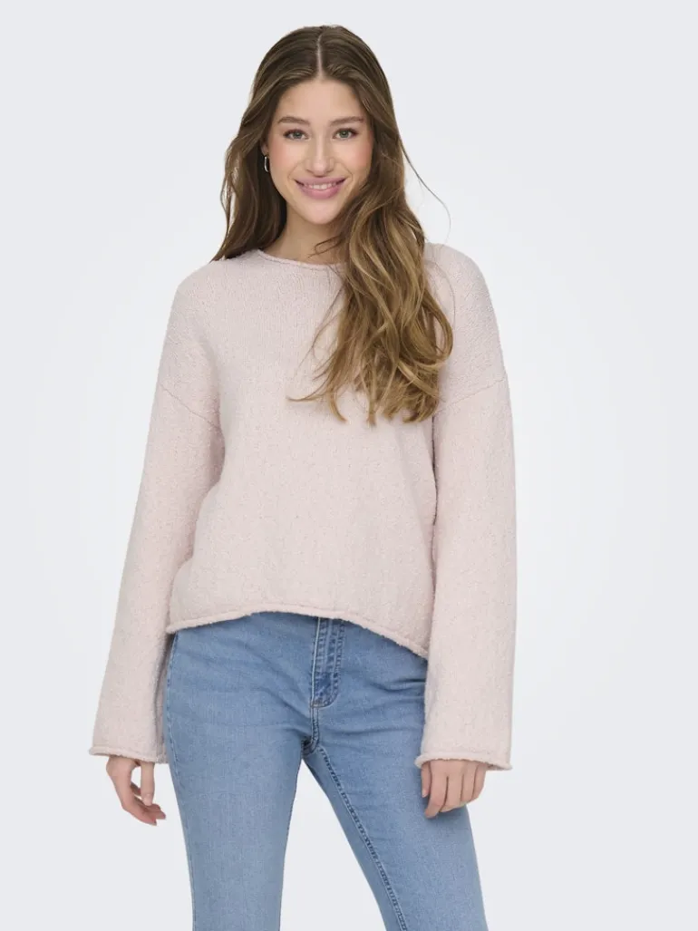 ONLALVILDA LS O-NECK CC KNT rose smoke