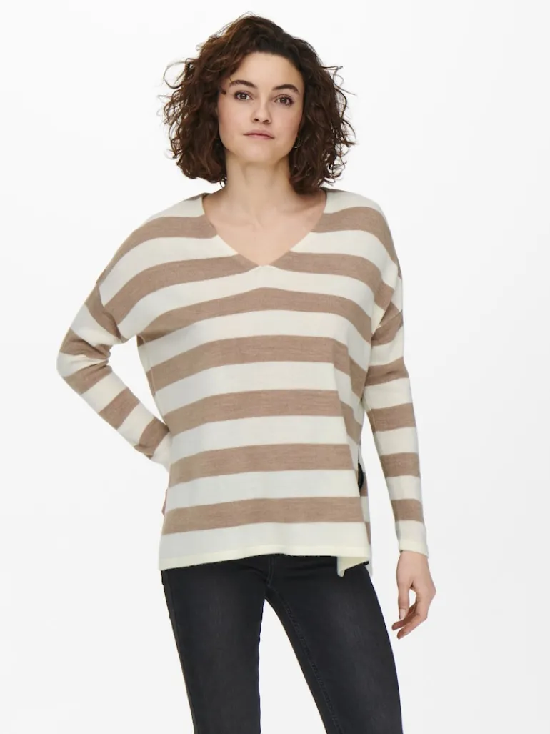 ONLAMALIA L/S V-NECK PULLOVER CC KNT cloud dancer1