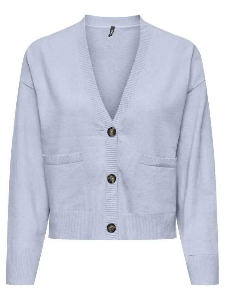 ONLAMA LIFE LS V CARDIGAN CS KNT soft chambray