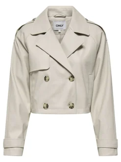 ONLAMIA FAUX LEATHER JACKET CC OTW pumice stone