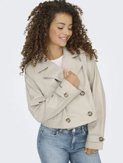 ONLAMIA FAUX LEATHER JACKET CC OTW pumice stone