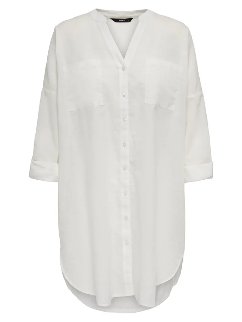 ONLAPELDOORN SOLID V-NECK L/S SHIRT NOOS cloud dancer