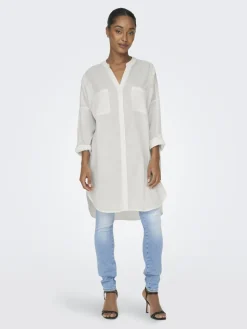 ONLAPELDOORN SOLID V-NECK L/S SHIRT NOOS cloud dancer
