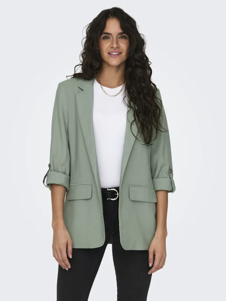 ONLARIS LIFE 3/4 LOOSE BLAZER CC WVN lily pad