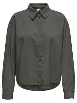 ONLARIS LIFE LS PLEAT SHIRT WVN kambaba
