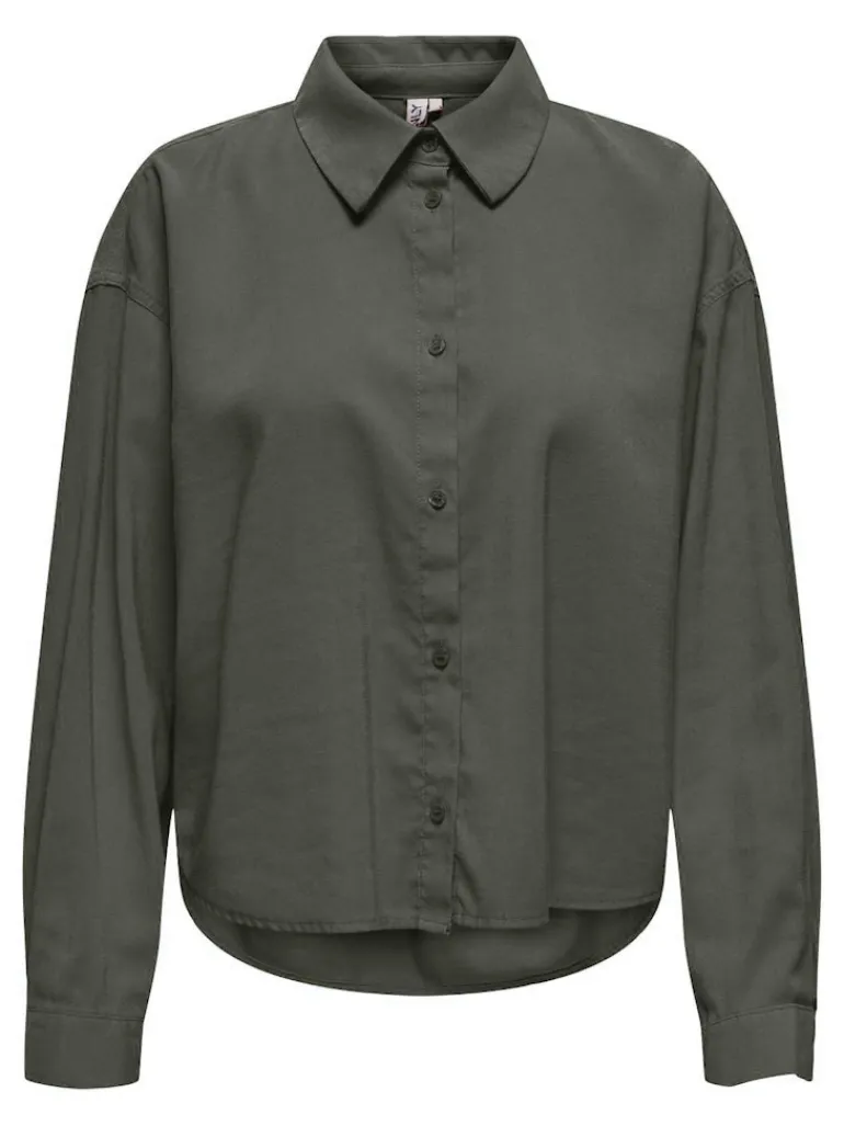 ONLARIS LIFE LS PLEAT SHIRT WVN kambaba