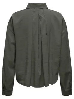 ONLARIS LIFE LS PLEAT SHIRT WVN kambaba
