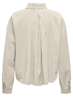ONLARIS LIFE LS PLEAT SHIRT WVN pumice stone
