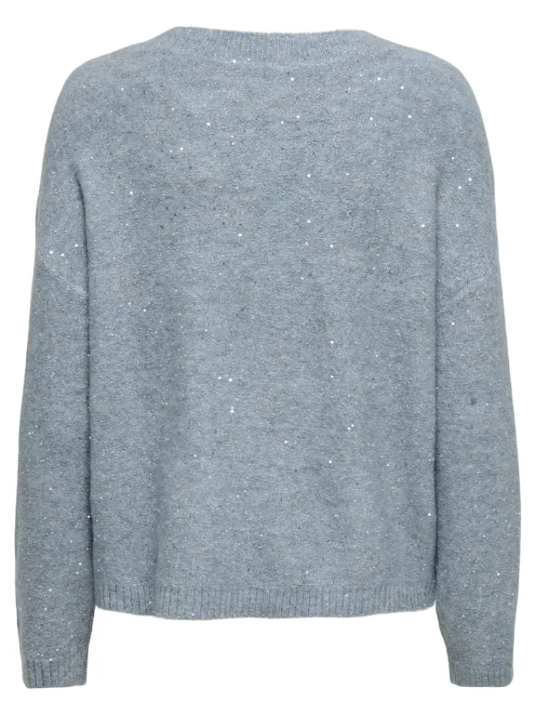 ONLARIZONA LS SEQUINS V-NECK PUL KNT arona