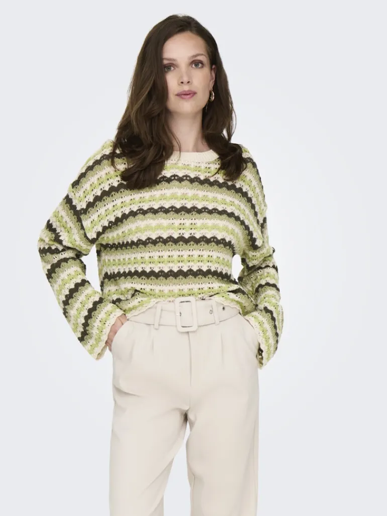 ONLASA LS O-NECK KNT NOOS birch2