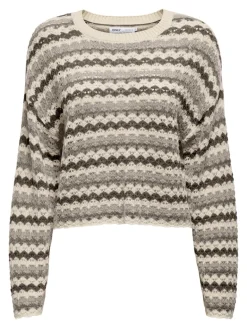 ONLASA LS O-NECK KNT NOOS birch1