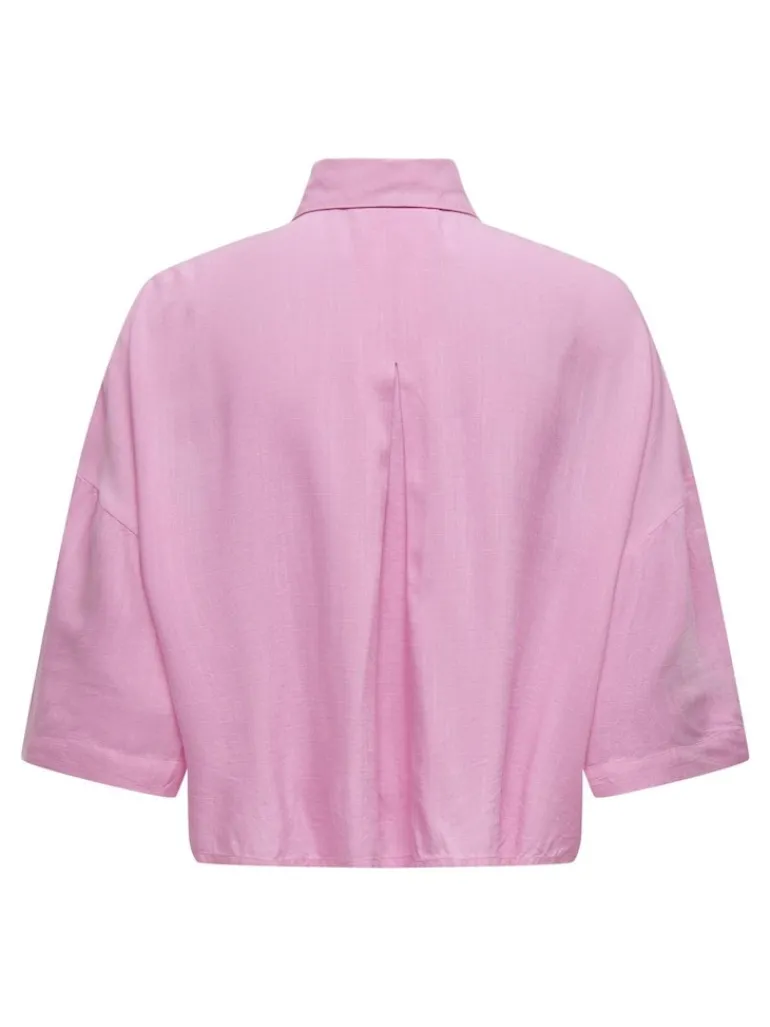 ONLASTRID LIFE 2/4 CROP SHIRT WVN NOOS begonia pink