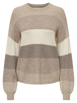 ONLATIA LIFE L/S STRIPE PULLOV KNT NOOS feather gray