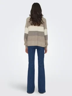 ONLATIA LIFE L/S STRIPE PULLOV KNT NOOS feather gray