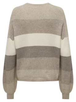 ONLATIA LIFE L/S STRIPE PULLOV KNT NOOS feather gray