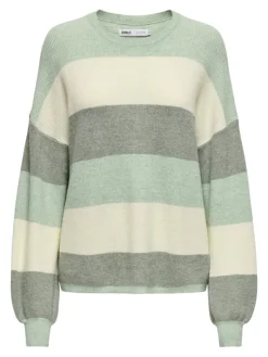 ONLATIA L/S STRIPE PULLOV KNT NOOS silt green