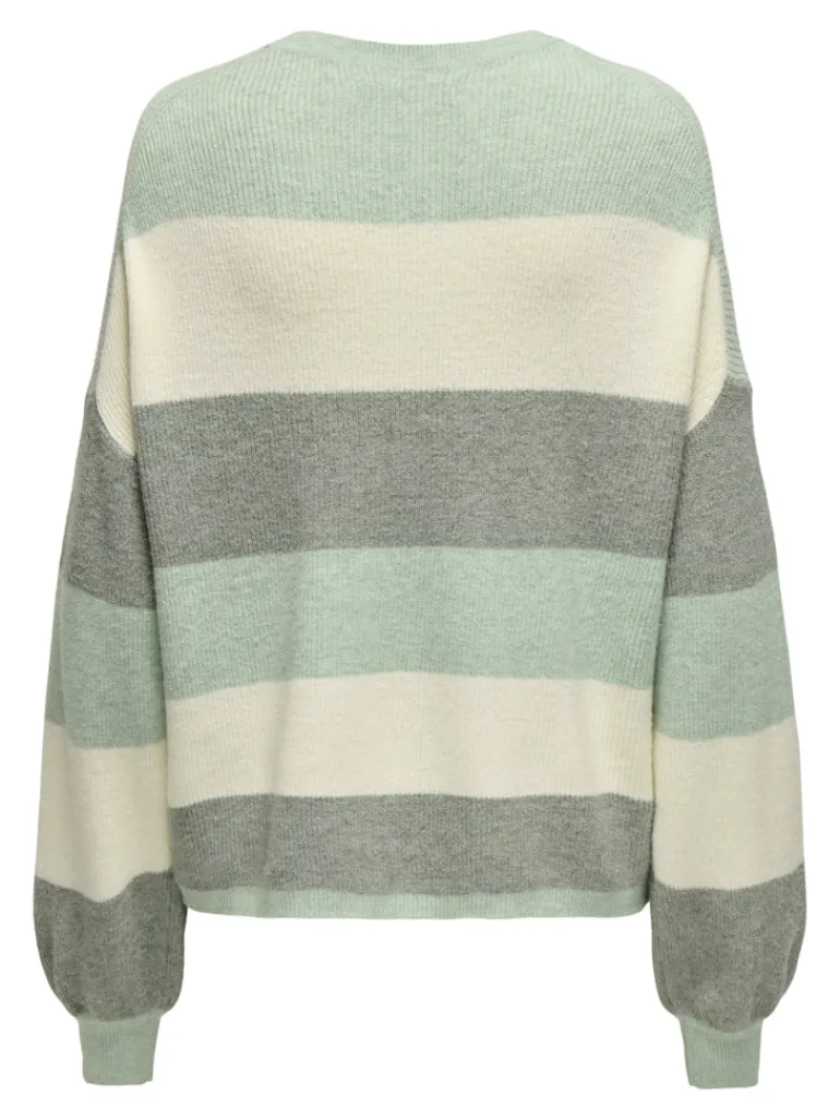 ONLATIA L/S STRIPE PULLOV KNT NOOS silt green
