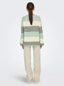 ONLATIA L/S STRIPE PULLOV KNT NOOS silt green