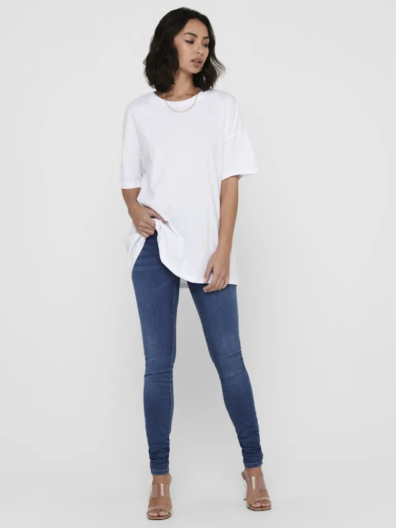 ONLAYA LIFE S/S OVERSIZED TOP JRS white