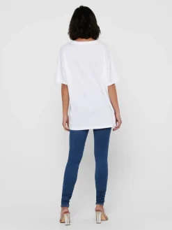 ONLAYA LIFE S/S OVERSIZED TOP JRS white