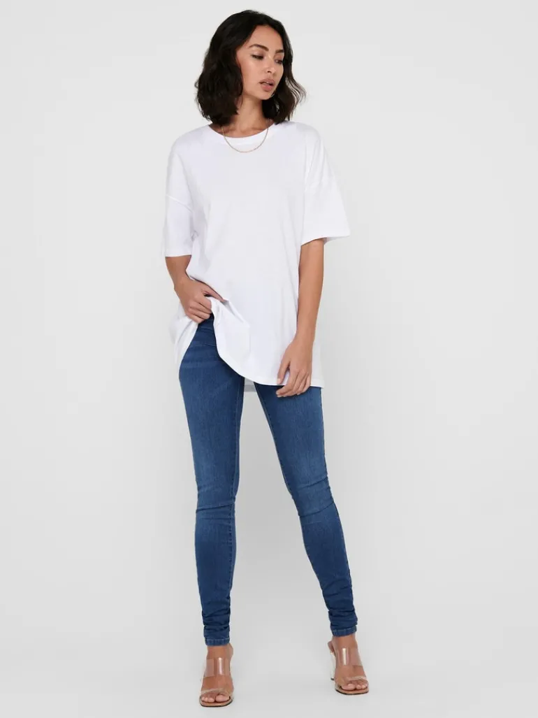 ONLAYA LIFE S/S OVERSIZED TOP JRS white