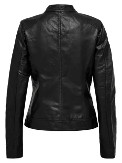 ONLBANDIT FAUX LEATHER BIKER OTW NOOS black