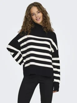 ONLBARIA LS HIGHNECK CC KNT black