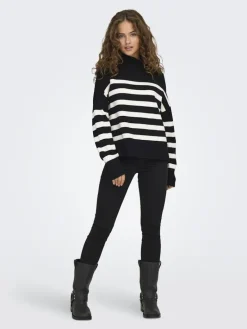 ONLBARIA LS HIGHNECK CC KNT black