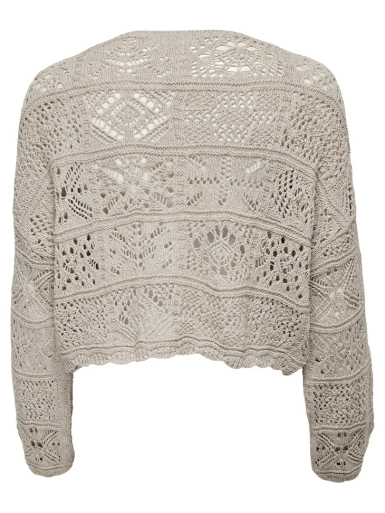 ONLBEACH LIFE 7/8 TIE CARDIGAN KNT NOOS pumice stone