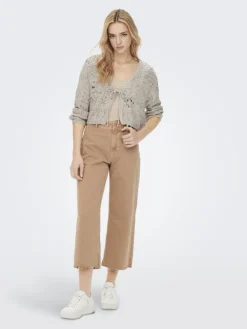 ONLBEACH LIFE 7/8 TIE CARDIGAN KNT NOOS pumice stone