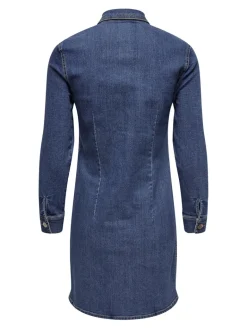 ONLBELIEVE LS STRETCH DNM DRESS QYT medium blue denim