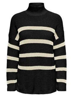 ONLBELLA LIFE LS HIGH NECK KNT black2